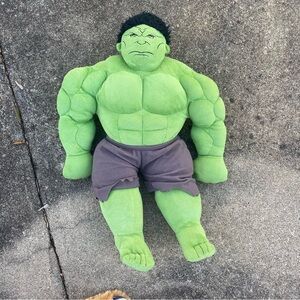 Marvel Hulk Plush Toy – Green Superhero Stuffed Doll, 12" Muscular Style